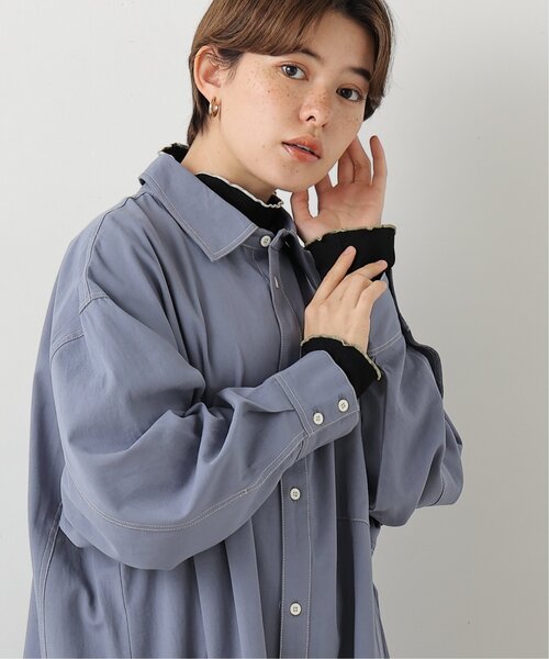 DOUBLE NAME(ダブルネーム)の「前後2WAY配色メロープルオーバー(Tシャツ/カットソー・レディース・ブラック/オレンジ/グリーン/キナリ・FREE)」の6枚目の写真