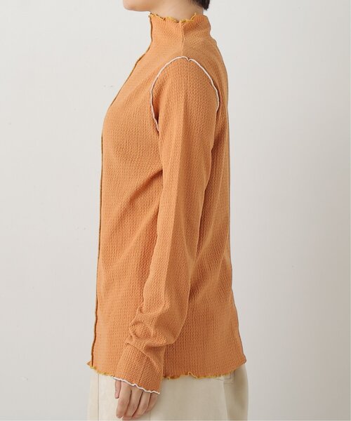 DOUBLE NAME(ダブルネーム)の「前後2WAY配色メロープルオーバー(Tシャツ/カットソー・レディース・ブラック/オレンジ/グリーン/キナリ・FREE)」の18枚目の写真