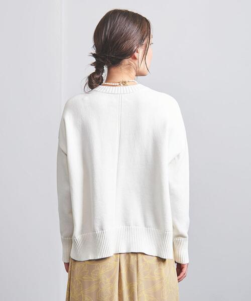 UNITED ARROWS（ユナイテッドアローズ）の「＜UNITED ARROWS＞C/N サイドスリット ニット W（ニット/セーター・レディース・オフホワイト/ピンク/ダークグレー・FREE）」の6枚目の写真