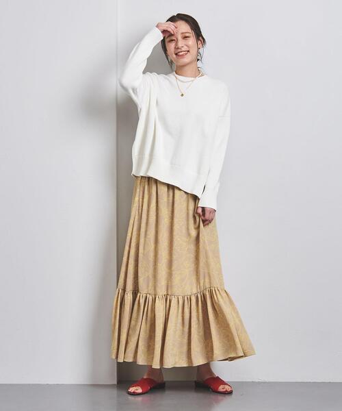 UNITED ARROWS（ユナイテッドアローズ）の「＜UNITED ARROWS＞C/N サイドスリット ニット W（ニット/セーター・レディース・オフホワイト/ピンク/ダークグレー・FREE）」の7枚目の写真