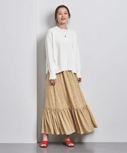 UNITED ARROWS（ユナイテッドアローズ）の「＜UNITED ARROWS＞C/N サイドスリット ニット W（ニット/セーター・レディース・オフホワイト/ピンク/ダークグレー・FREE）」の8枚目の写真