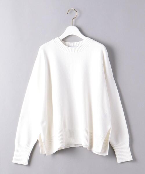 UNITED ARROWS（ユナイテッドアローズ）の「＜UNITED ARROWS＞C/N サイドスリット ニット W（ニット/セーター・レディース・オフホワイト/ピンク/ダークグレー・FREE）」の20枚目の写真