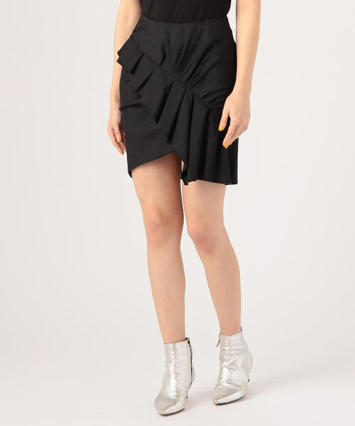 ISABEL MARANT（イザベルマラン）の「ISABEL MARANT ETOILE NEL ウール ラッフルミニスカート（スカート・レディース・チャコールグレー/ネイビー・36/34）」の5枚目の写真