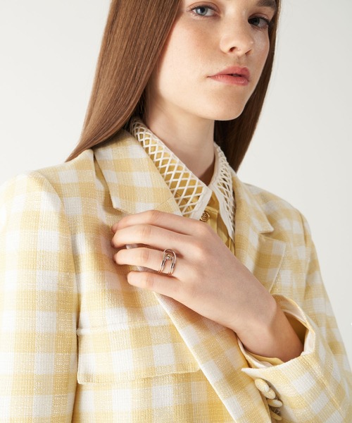 CHARLES & KEITH（チャールズ & キース）の「ジェムエンベリッシュド オープンリング / Gem-Embellished Open Ring（リング・レディース・ゴールド/ゴールド系その他・S/M）」の7枚目の写真