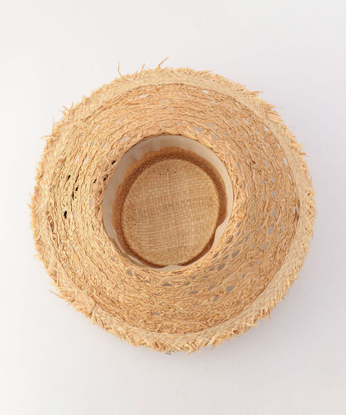 FERRUCCIO VECCHI（フェリシオベッキ）の「【FERRUCCIO VECCHI/フェルッチョ ベッキ】ラフィア透かし編みブリムハット（ハット・レディース・ブラック/ベージュ・FREE）」の11枚目の写真