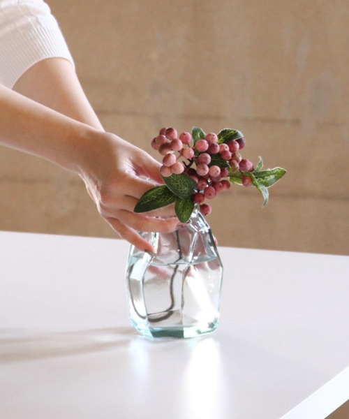 SPICE OF LIFE(スパイス オブ ライフ)の「VALENCIA リサイクルガラスフラワーベース VEINTICINCO(フラワーベース・レディース・クリアブルー・ONE SIZE)」の2枚目の写真