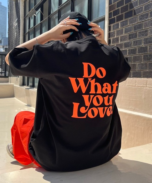 PBLIM（ページボーイリム）の「PAGEBOYLIM/DWYLロゴT（Tシャツ/カットソー・レディース・イエロー/グリーン/ホワイト×グリーン/ホワイト×ブルー/ブラック×レッド・MEDIUM/LARGE）」の4枚目の写真