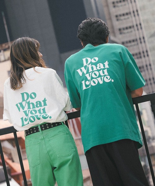 PBLIM（ページボーイリム）の「PAGEBOYLIM/DWYLロゴT（Tシャツ/カットソー・レディース・イエロー/グリーン/ホワイト×グリーン/ホワイト×ブルー/ブラック×レッド・MEDIUM/LARGE）」の6枚目の写真