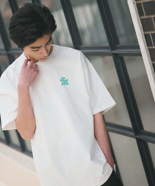 PBLIM（ページボーイリム）の「PAGEBOYLIM/DWYLロゴT（Tシャツ/カットソー・レディース・イエロー/グリーン/ホワイト×グリーン/ホワイト×ブルー/ブラック×レッド・MEDIUM/LARGE）」の7枚目の写真