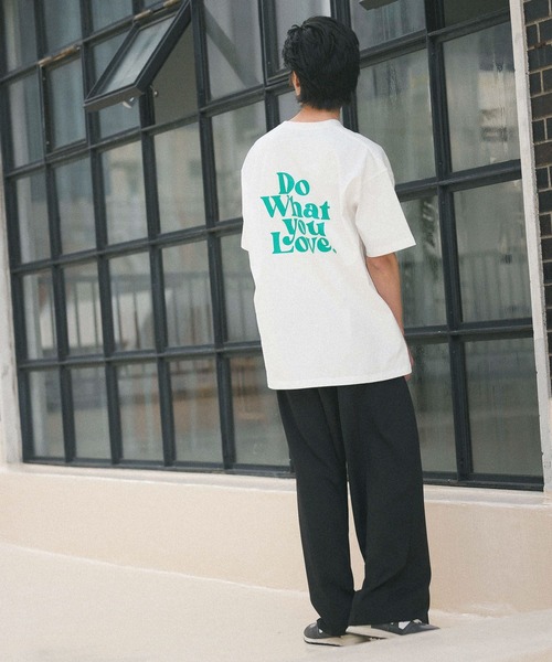 PBLIM（ページボーイリム）の「PAGEBOYLIM/DWYLロゴT（Tシャツ/カットソー・レディース・イエロー/グリーン/ホワイト×グリーン/ホワイト×ブルー/ブラック×レッド・MEDIUM/LARGE）」の9枚目の写真