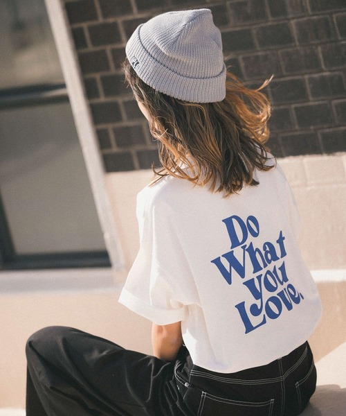 PBLIM（ページボーイリム）の「PAGEBOYLIM/DWYLロゴT（Tシャツ/カットソー・レディース・イエロー/グリーン/ホワイト×グリーン/ホワイト×ブルー/ブラック×レッド・MEDIUM/LARGE）」の13枚目の写真