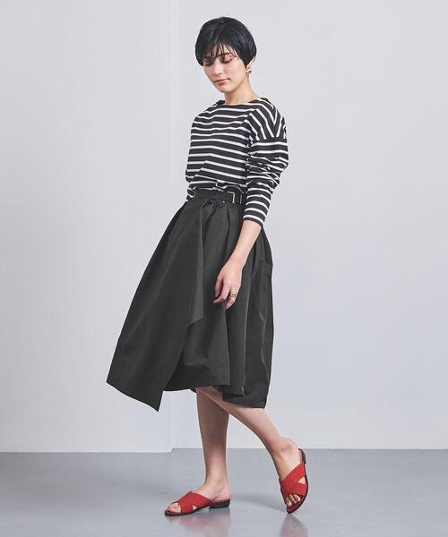 EZUMi（エズミ）の「＜EZUMi（エズミ）＞アシンメトリー ギャザー スカート（スカート・レディース・ブラック/ベージュ・S/M）」の8枚目の写真