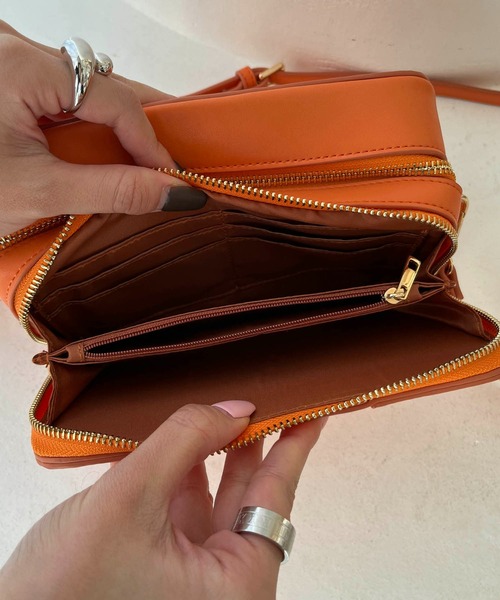 CAPRICIEUX LE'MAGE（カプリシューレマージュ）の「メッシュ機能バッグ（ショルダーバッグ・レディース・アイボリー/ベージュ/オレンジ/サックスブルー・FREE）」の7枚目の写真