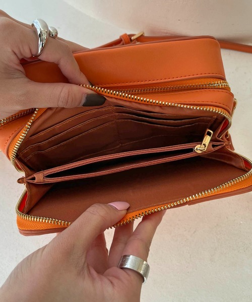 CAPRICIEUX LE'MAGE（カプリシューレマージュ）の「メッシュ機能バッグ（ショルダーバッグ・レディース・アイボリー/ベージュ/オレンジ/サックスブルー・FREE）」の12枚目の写真