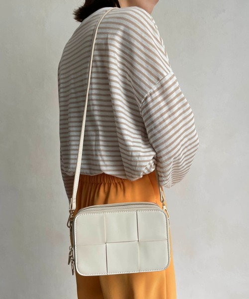 CAPRICIEUX LE'MAGE（カプリシューレマージュ）の「メッシュ機能バッグ（ショルダーバッグ・レディース・アイボリー/ベージュ/オレンジ/サックスブルー・FREE）」の19枚目の写真