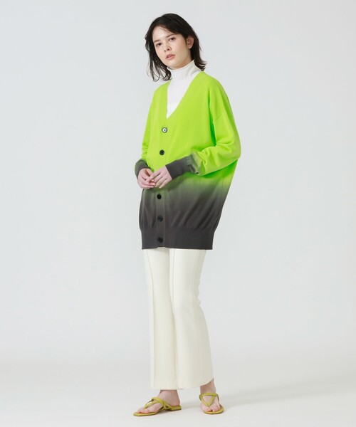 LOVELESS（ラブレス）の「グラデーション ハイゲージ ルーズフィット カーディガン（カーディガン/ボレロ・レディース・グレー系その他2/ライトグリーン・FREE）」の5枚目の写真