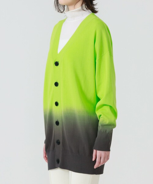 LOVELESS（ラブレス）の「グラデーション ハイゲージ ルーズフィット カーディガン（カーディガン/ボレロ・レディース・グレー系その他2/ライトグリーン・FREE）」の7枚目の写真
