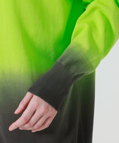 LOVELESS（ラブレス）の「グラデーション ハイゲージ ルーズフィット カーディガン（カーディガン/ボレロ・レディース・グレー系その他2/ライトグリーン・FREE）」の9枚目の写真