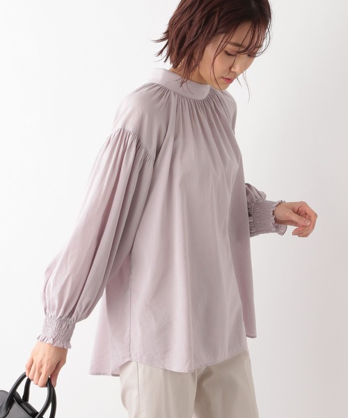 GLOBAL WORK(グローバルワーク)の「袖ボリュームブラウス/262127(シャツ/ブラウス・レディース・その他/スカイブルー/ホワイト/ブラック/ライトベージュ/パープル系その他2/ライトイエロー・MEDIUM/LARGE)」の6枚目の写真