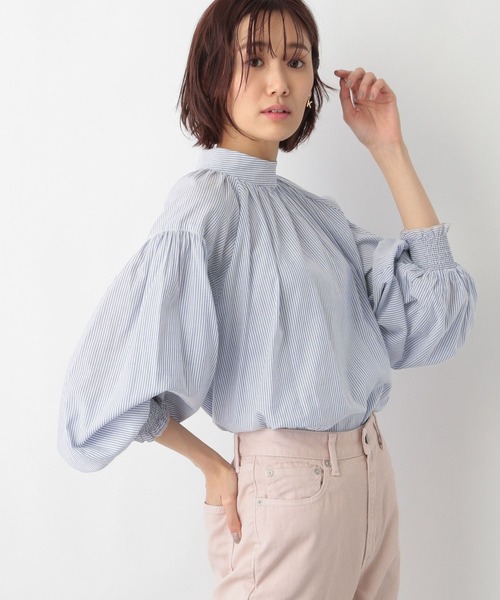 GLOBAL WORK(グローバルワーク)の「袖ボリュームブラウス/262127(シャツ/ブラウス・レディース・その他/スカイブルー/ホワイト/ブラック/ライトベージュ/パープル系その他2/ライトイエロー・MEDIUM/LARGE)」の8枚目の写真