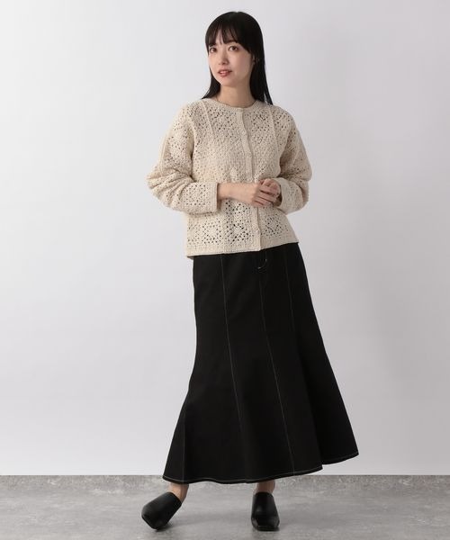 セール】グラニースクエアカーディガンLS 265203（カーディガン