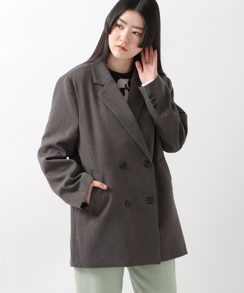 ALAND（エーランド）の「3.3Field Trip／OVER FITダブルジャケット 2275855（テーラードジャケット・レディース・ブラック/グレー・FREE）」の2枚目の写真