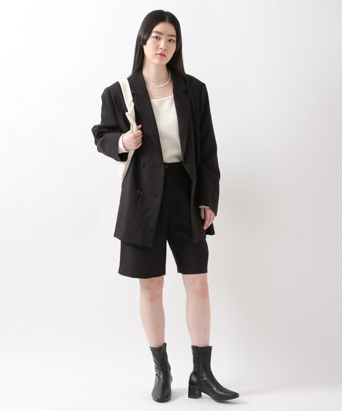 ALAND（エーランド）の「3.3Field Trip／OVER FITダブルジャケット 2275855（テーラードジャケット・レディース・ブラック/グレー・FREE）」の3枚目の写真