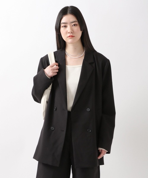 ALAND（エーランド）の「3.3Field Trip／OVER FITダブルジャケット 2275855（テーラードジャケット・レディース・ブラック/グレー・FREE）」の5枚目の写真