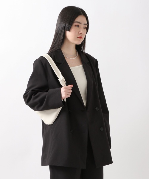 ALAND（エーランド）の「3.3Field Trip／OVER FITダブルジャケット 2275855（テーラードジャケット・レディース・ブラック/グレー・FREE）」の6枚目の写真