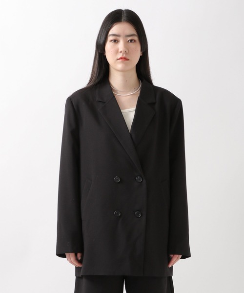 ALAND（エーランド）の「3.3Field Trip／OVER FITダブルジャケット 2275855（テーラードジャケット・レディース・ブラック/グレー・FREE）」の7枚目の写真