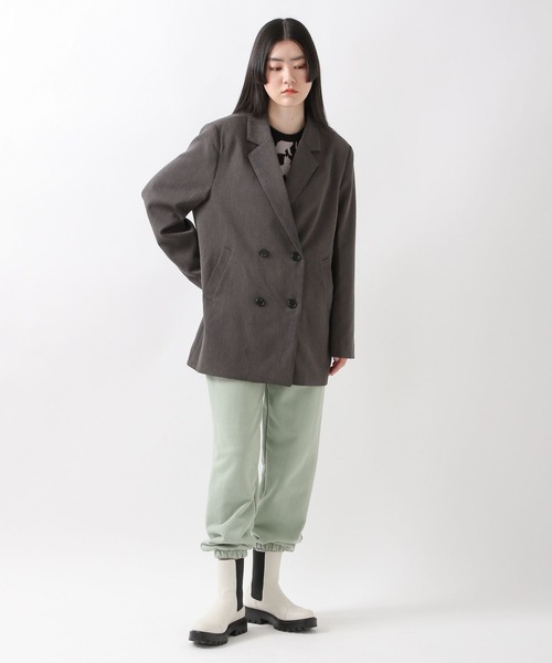 ALAND（エーランド）の「3.3Field Trip／OVER FITダブルジャケット 2275855（テーラードジャケット・レディース・ブラック/グレー・FREE）」の8枚目の写真