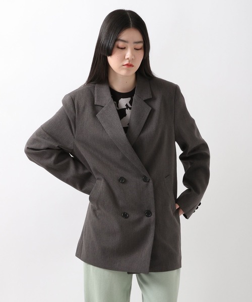 ALAND（エーランド）の「3.3Field Trip／OVER FITダブルジャケット 2275855（テーラードジャケット・レディース・ブラック/グレー・FREE）」の11枚目の写真