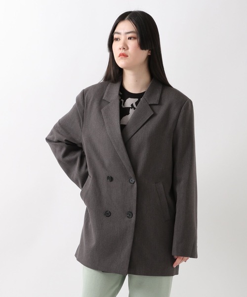 ALAND（エーランド）の「3.3Field Trip／OVER FITダブルジャケット 2275855（テーラードジャケット・レディース・ブラック/グレー・FREE）」の12枚目の写真