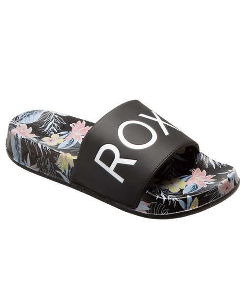 ROXY(ロキシー)の「SLIPPY PRINTED PLUS/ロキシーシャワーサンダル(スライドサンダル)(サンダル・レディース・ホワイト/ブラック/ピンク・SMALL/MEDIUM/LARGE)」の3枚目の写真