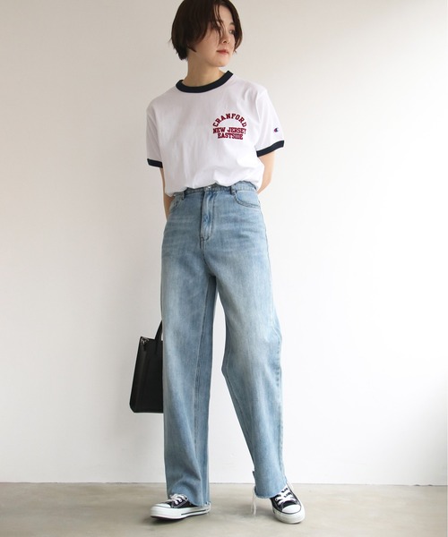 Champion(チャンピオン)の「Champion チャンピオン カレッジプリントTシャツ(Tシャツ/カットソー・レディース・ボルドー/ネイビー/ベージュ/ブラック・S/M/L)」の20枚目の写真
