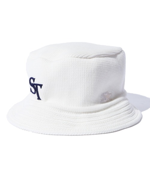 STARTER（スターター）の「STARTER/スターター STC KNIT BUCKETベーシック コットン ニットバケットハット クロシェハット（ハット・メンズ・ホワイト/ブラック/ブルー/ライトブラウン/バーガンディー・FREE）」の16枚目の写真