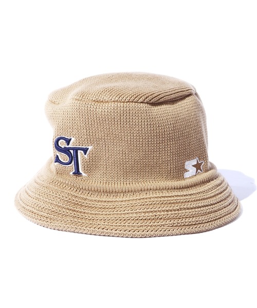 STARTER（スターター）の「STARTER/スターター STC KNIT BUCKETベーシック コットン ニットバケットハット クロシェハット（ハット・メンズ・ホワイト/ブラック/ブルー/ライトブラウン/バーガンディー・FREE）」の19枚目の写真