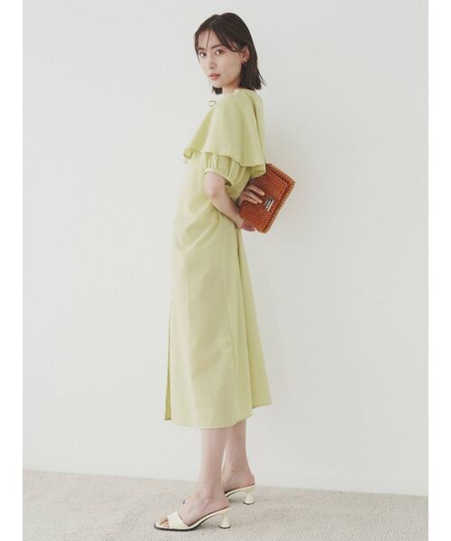 COTORICA（コトリカ）の「ケープカラーシャツワンピース（ワンピース・レディース・ブラック/オフホワイト/ブルー/グリーン・FREE）」の13枚目の写真