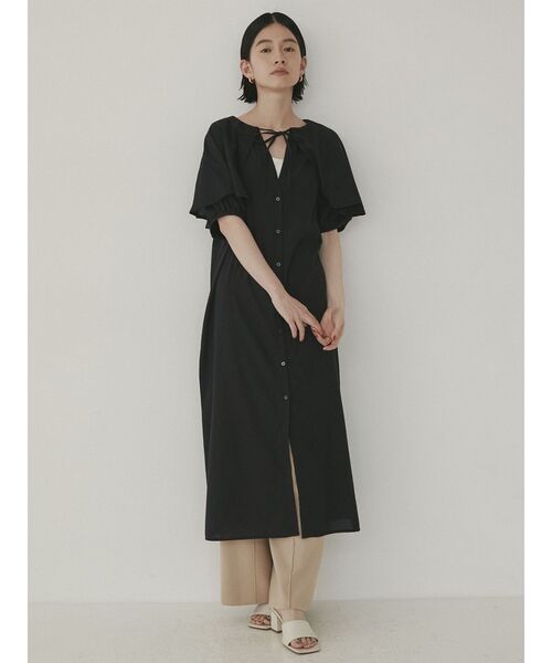 COTORICA（コトリカ）の「ケープカラーシャツワンピース（ワンピース・レディース・ブラック/オフホワイト/ブルー/グリーン・FREE）」の15枚目の写真