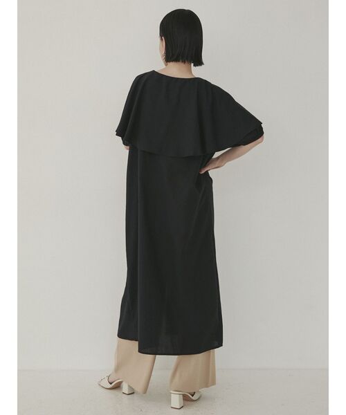 COTORICA（コトリカ）の「ケープカラーシャツワンピース（ワンピース・レディース・ブラック/オフホワイト/ブルー/グリーン・FREE）」の9枚目の写真