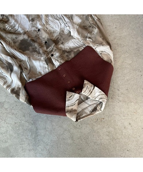 OWLLIDA apartment.(オルリダアパートメント)の「Nuance shirt with knit color(シャツ/ブラウス・レディース・ブラック/ブラウン・FREE)」の8枚目の写真