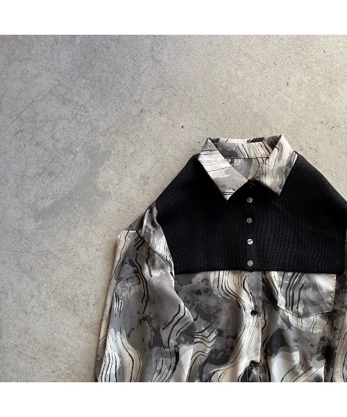OWLLIDA apartment.(オルリダアパートメント)の「Nuance shirt with knit color(シャツ/ブラウス・レディース・ブラック/ブラウン・FREE)」の22枚目の写真