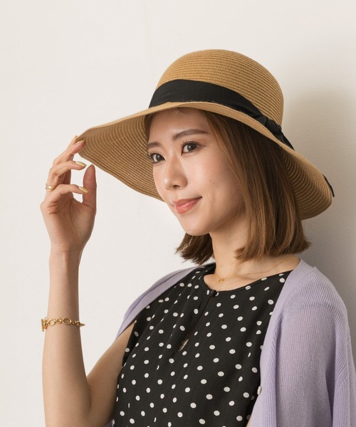 RODE SKO（ロデスコ）の「洗えるたためるハット（ハット・レディース・ブラック/ベージュ/アイボリー・FREE）」の4枚目の写真