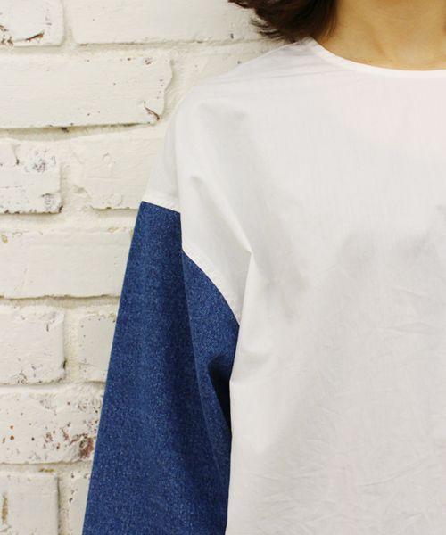 Kastane（カスタネ）の「【Kastane】デニムBIGブラウス（シャツ/ブラウス・レディース・ホワイト/カーキ/ブルー・FREE）」の8枚目の写真