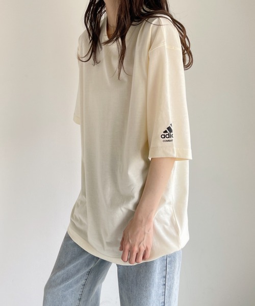 adidas(アディダス)の「adidas COMBAT SPORTS(アディダス コンバットスポーツ)/T-shirts オーバーサイズ袖ロゴTシャツ(Tシャツ/カットソー・レディース・ホワイト/ブラック/アイボリー/グリーン・M/L)」の11枚目の写真