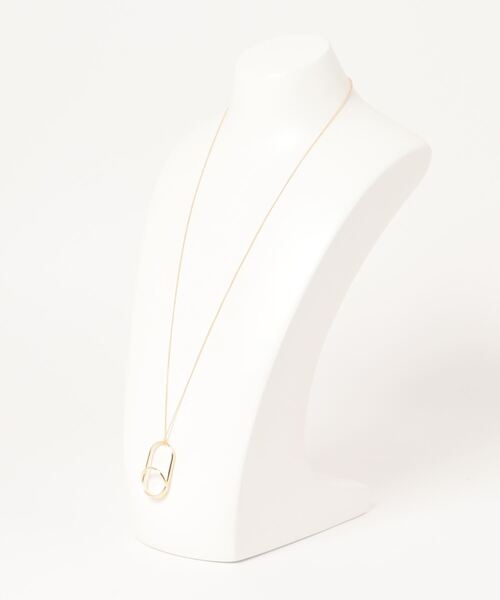 ADAM ET ROPE'(アダムエロペ)の「【LES BIJOUX】ダブルリングネックレス(ネックレス・レディース・シルバー/ゴールド・FREE)」の4枚目の写真
