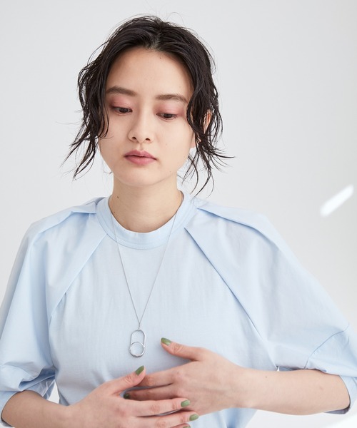 ADAM ET ROPE'(アダムエロペ)の「【LES BIJOUX】ダブルリングネックレス(ネックレス・レディース・シルバー/ゴールド・FREE)」の5枚目の写真