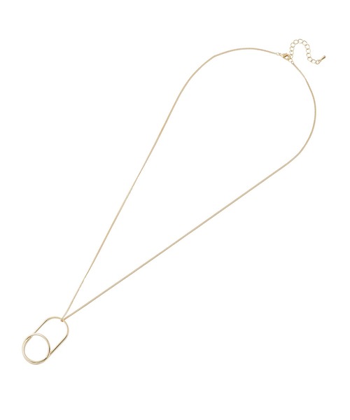 ADAM ET ROPE'(アダムエロペ)の「【LES BIJOUX】ダブルリングネックレス(ネックレス・レディース・シルバー/ゴールド・FREE)」の6枚目の写真