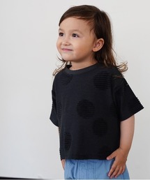 quoti use fith | ドットジャガード 6分袖ビッグTシャツ(Tシャツ/カットソー)