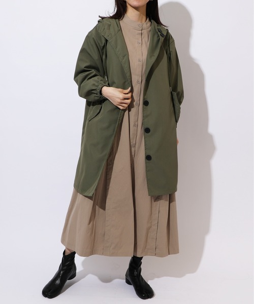 MAISON BREEZE(メゾンブリーズ)の「【MAISON BREEZE】ライトロングパーカー KNF(マウンテンパーカー・レディース・ブラック/ベージュ/ネイビー/グレー/カーキ・FREE)」の1枚目の写真